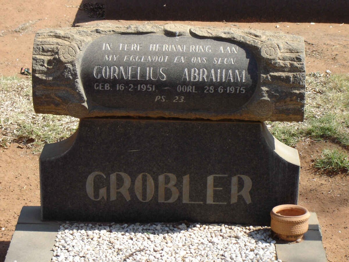 GROBLER Cornelius Abraham 1951-1975