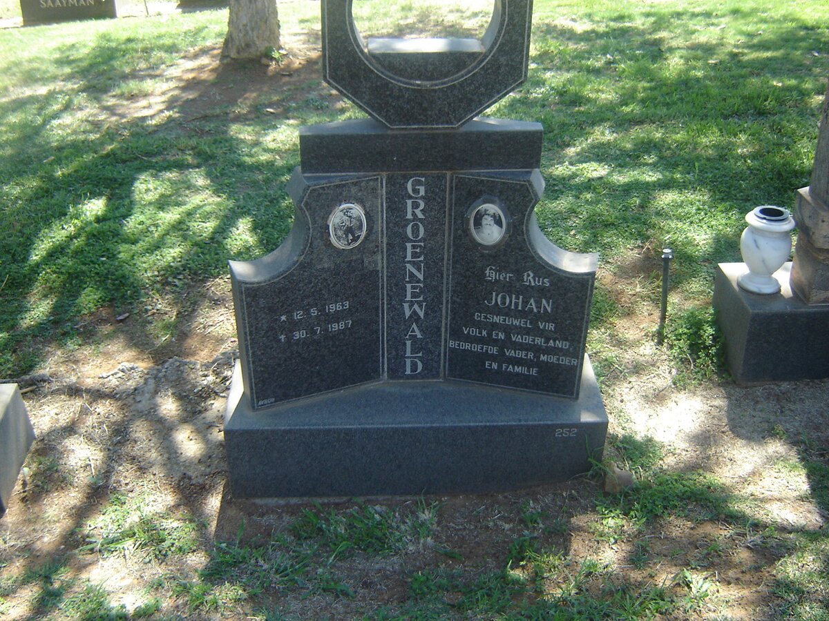 GROENEWALD Johan 1963-1987