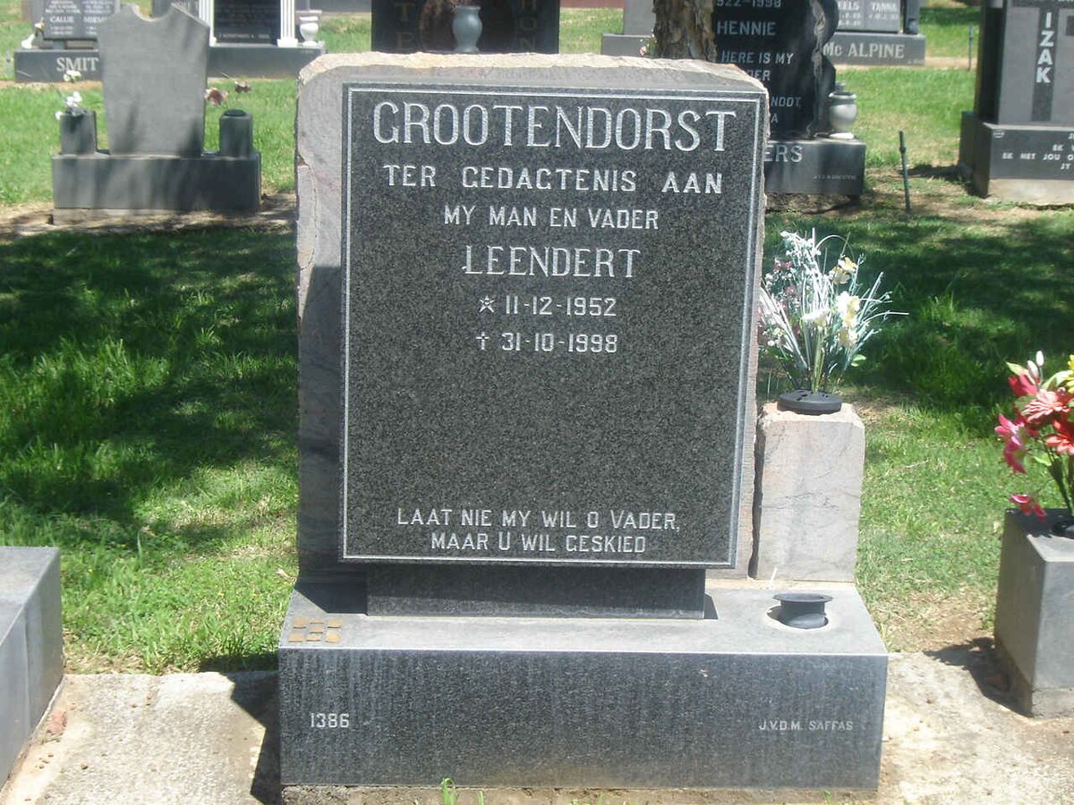 GROOTENDORST Leendert 1952-1998