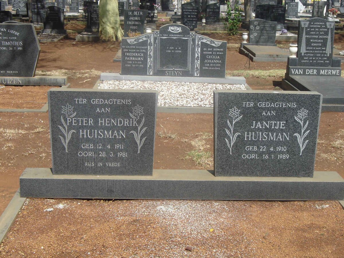 HUISMAN Peter Hendrik 1911-1981 & Jantje 1910-1989