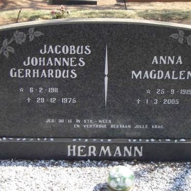 HERMANN Jacobus Johannes Gerhardus 1911-1975 & Anna Magdalena 1919-2005