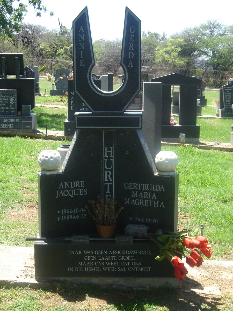 HURTER Andre Jacques 1962-1998 &amp; Gertruida Maria Magretha 1966-