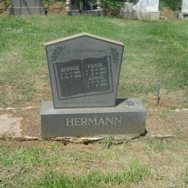 HERMANN Fanie 1872-1959 &amp; Annie1877-1953 :: HERMANN Sophie 1903-1990