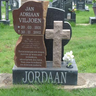 JORDAAN Jan Adriaan Viljoen 1931-2002