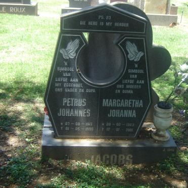 JACOBS Petrus Johannes 1917-1995 &amp; Margaretha Johanna 1923-2005
