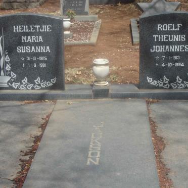 JACKSON Roelf Theunis Johannes 1913-1994 &amp; Heiletjie Maria Susanna 1925-1981