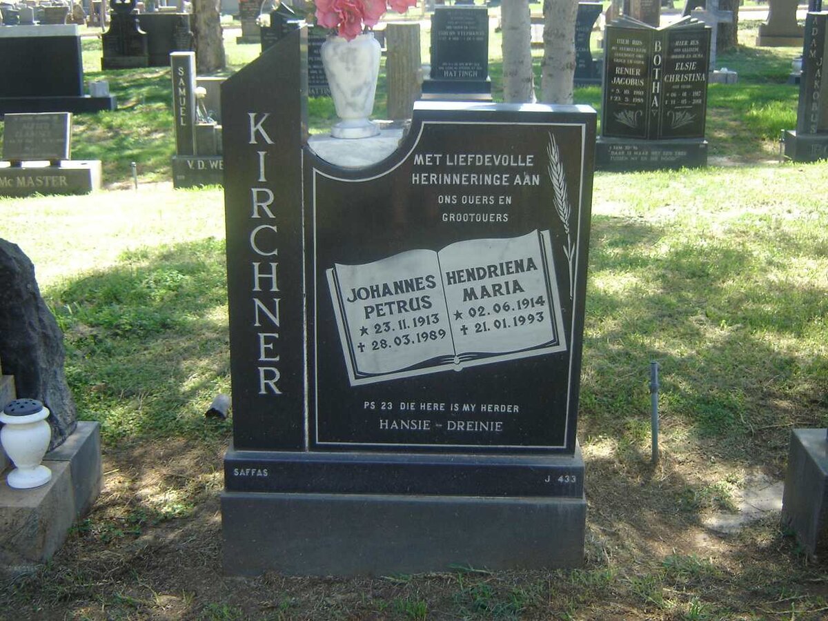 KIRCHNER Johannes Petrus 1913-1989 &amp; Hendriena Maria 1914-1993