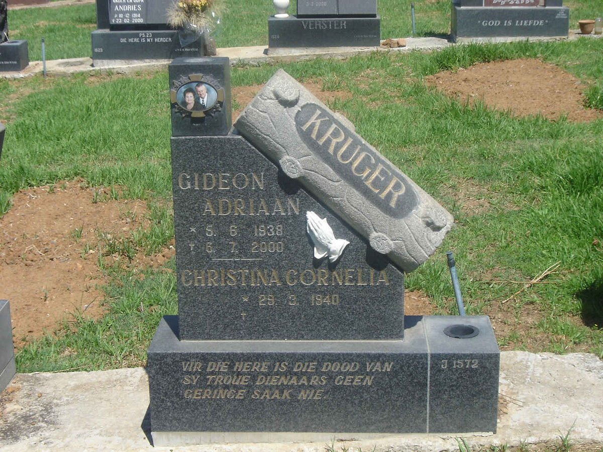 KRUGER Gideon Adriaan 1938-2000 &amp; Christina Cornelia 1940-