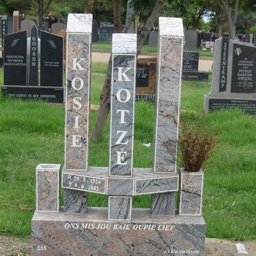 KOTZE Kosie 1924-2003