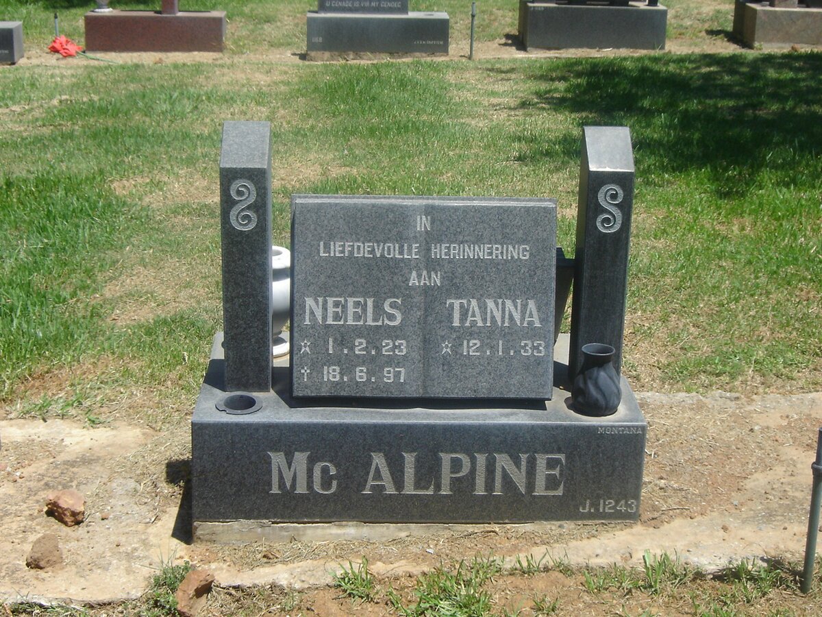McALPINE Neels 1923-1997 &amp; Tanna 1933-
