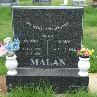 MALAN Samp 1930- &amp; Henna 1932-2006