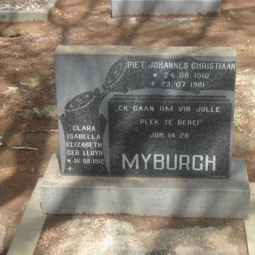 MYBURGH Piet Johannes Christiaan 1910-1981 &amp; Clara Isabella Elizabeth LLOYD 1912-