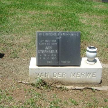 MERWE Jan Stephanus, van der 1925-1990