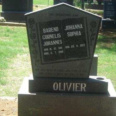 OLIVIER Barend Cornelis Johannes 1919-1998 &amp; Johanna Sophia 1923-