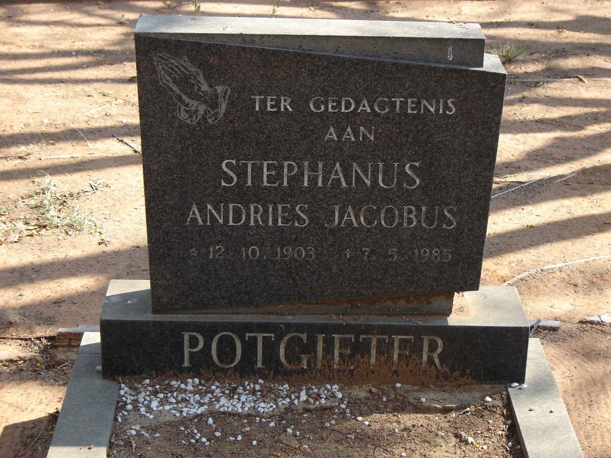 POTGIETER Stephanus Andries Jacobus 1903-1985