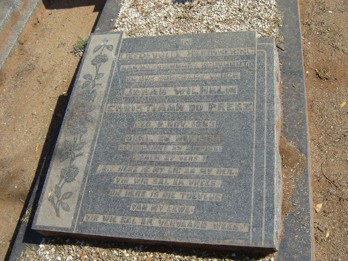 PREEZ Johan Wilhelm Christiaan, du 1883-19??