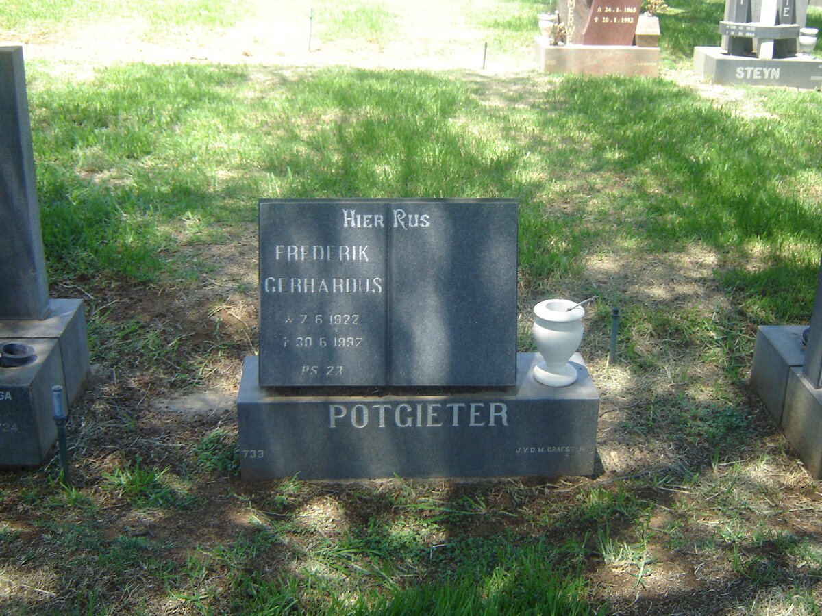 POTGIETER Frederik Gerhardus 1922-19?7