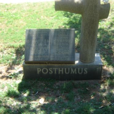 POSTHUMUS Johannes Jacobus Waenaar 1910-1985 &amp; Martha Maria ?? 190?-19??