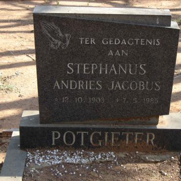 POTGIETER Stephanus Andries Jacobus 1903-1985
