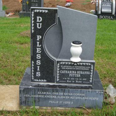 PLESSIS Catharina Susanna, du nee PUTTER 1913-2007