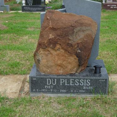 PLESSIS Piet, du 1923-2006 &amp; Babs 1926-