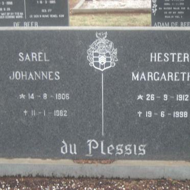 PLESSIS Sarel Johannes, du 1906-1982 &amp; Hester Margaretha 1912-1998