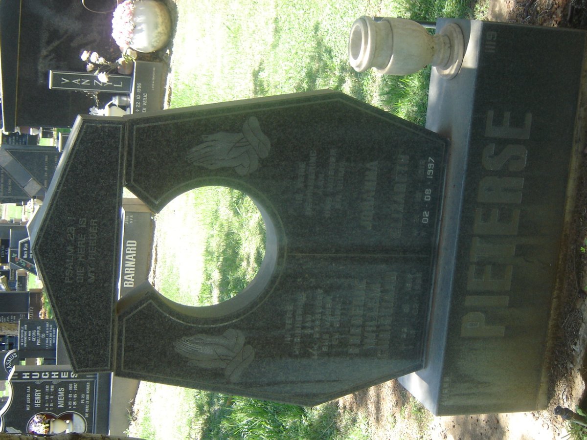 PIETERSE Frederik Willem Christiaan &amp; Johanna Elizabeth -1997