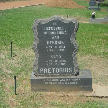 PRETORIUS Hendrik 1904-1990 &amp; Kato 1905-1989