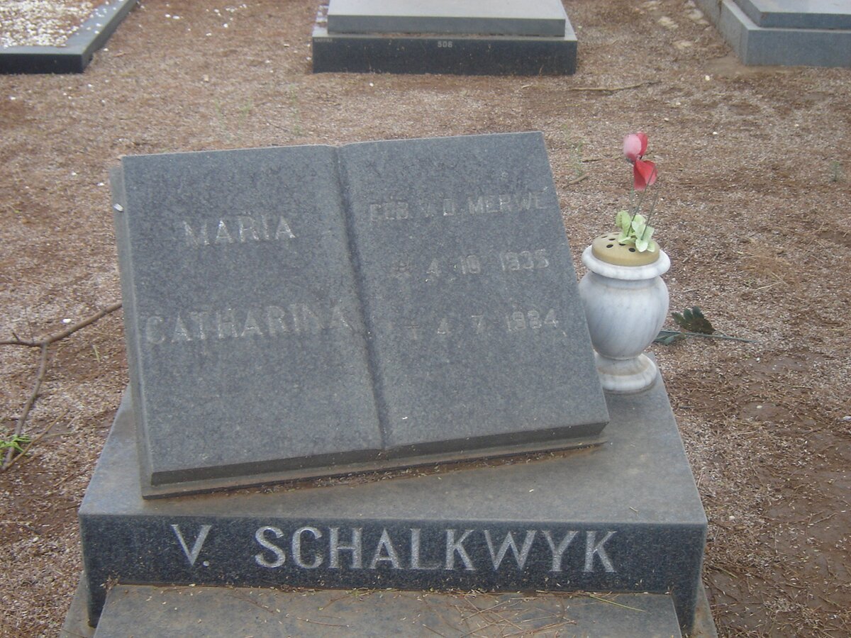 SCHALKWYK Maria Catharina, van 1935-1984