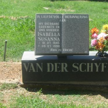 SCHYFF Isabella Susanna, van der 1945-1998