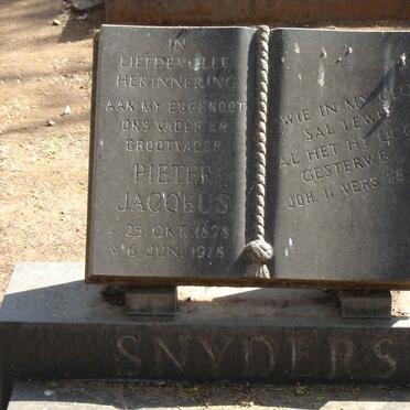 SNYDERS Pieter Jacobus 1898-1978