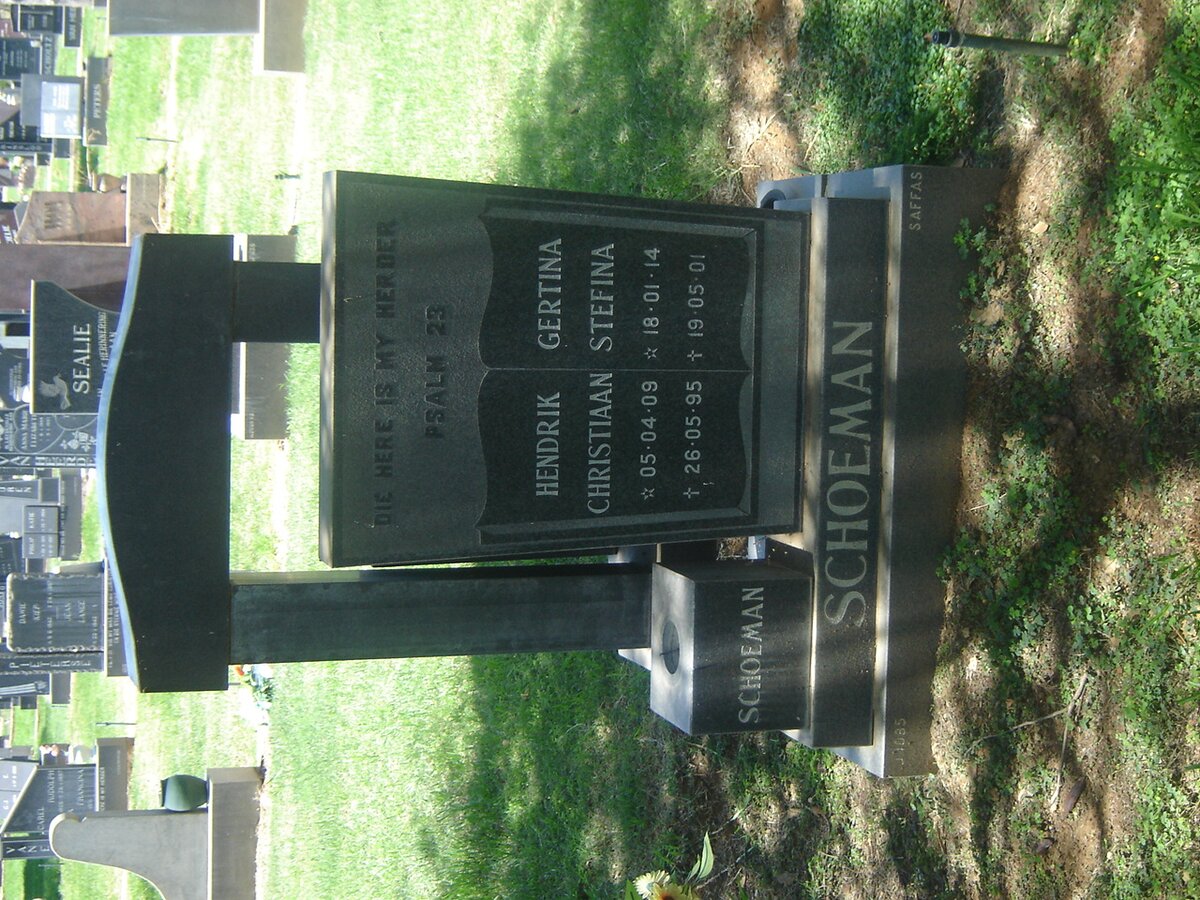 SCHOEMAN Hendrik Christiaan 1909-1995 &amp; Gertina Stefina 1914-2001