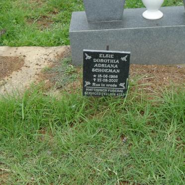 SCHOEMAN Elsie Dorothia Adriana 1956-2007