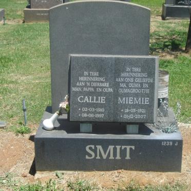 SMIT Callie 1910-1997 &amp; Miemie 1921-2007