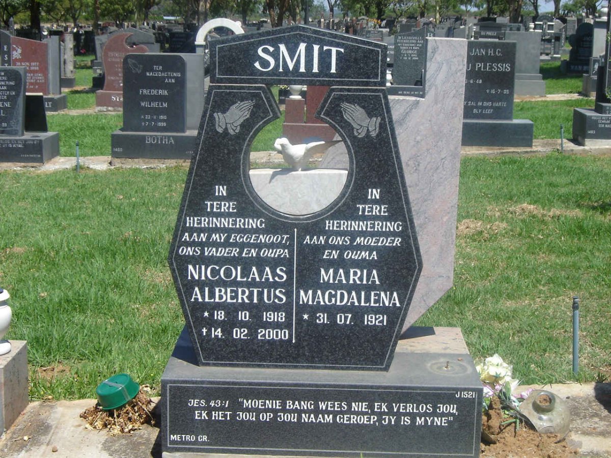 SMIT Nicolaas Albertus 1918-2000 &amp; Maria Magdalena 1921-