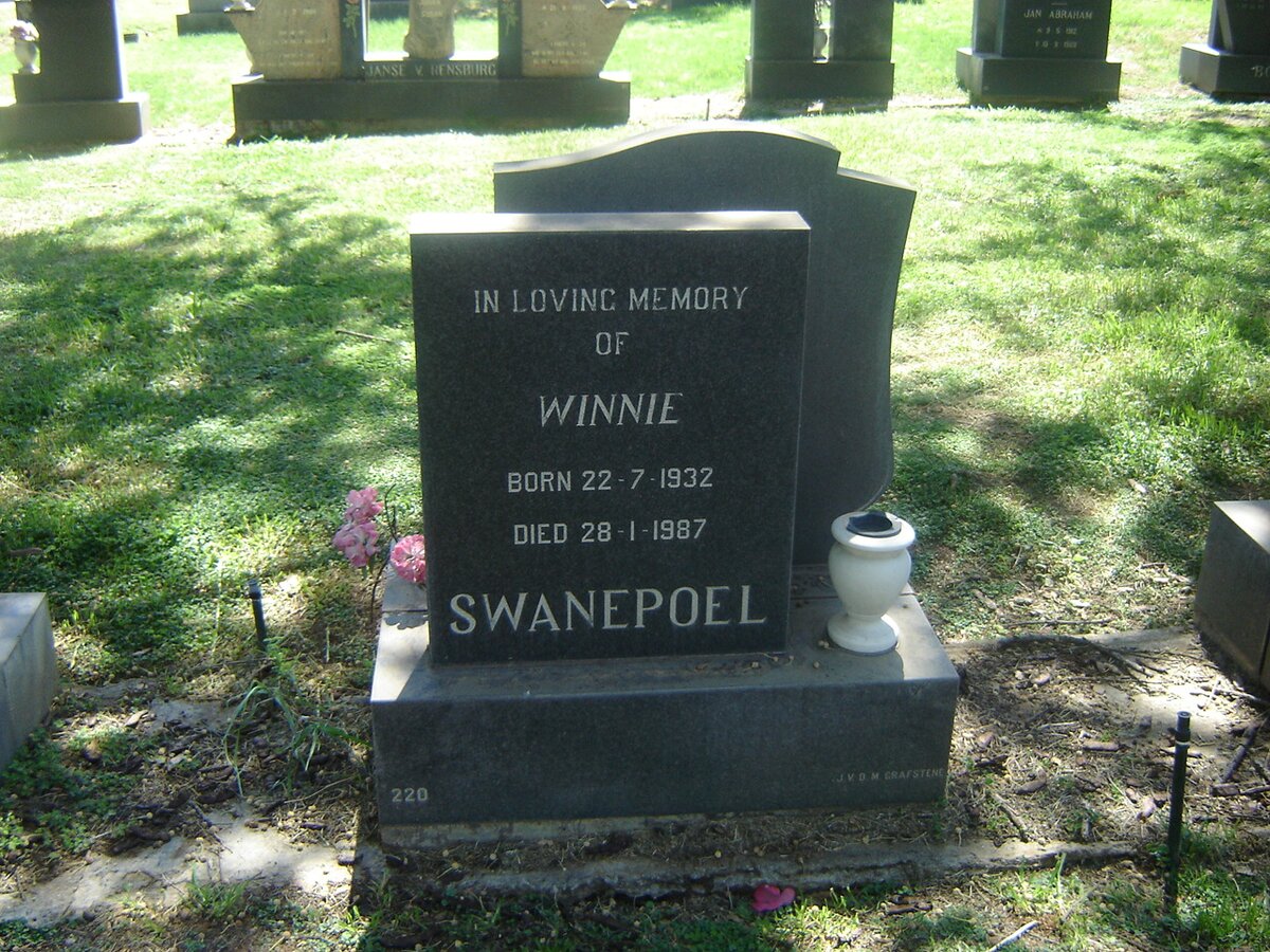 SWANEPOEL Winnie 1932-1987