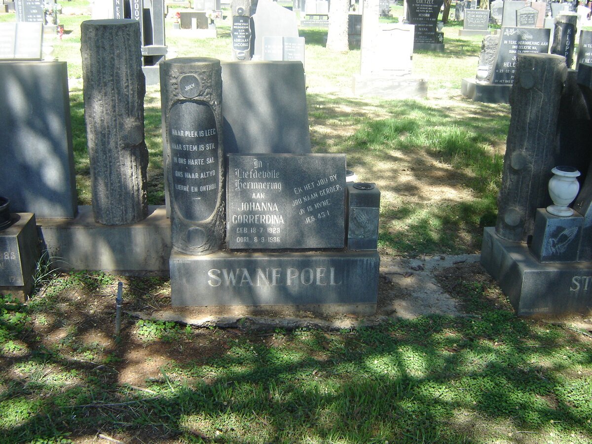 SWANEPOEL Johanna Gorendina 1929-1986