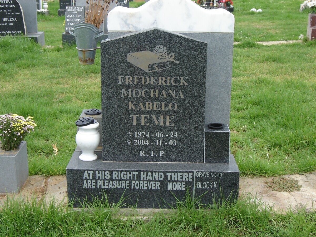 TEME Frederick Mochana Kabelo 1974-2004