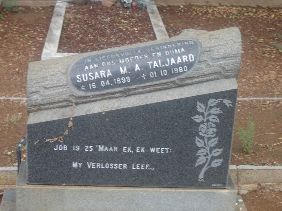 TALJAARD Susara M.A. 1899-1980