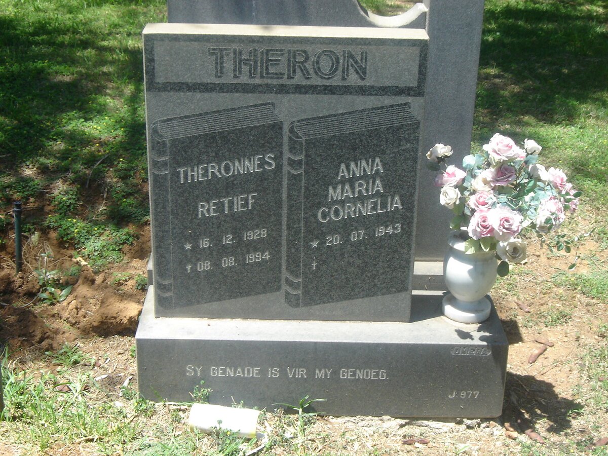 THERON Theronnes Retief 1928-1994 &amp; Anna Maria Cornelia 1943-