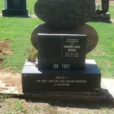 TOIT Catherine Maria, du nee HOPKINS 1945-1999