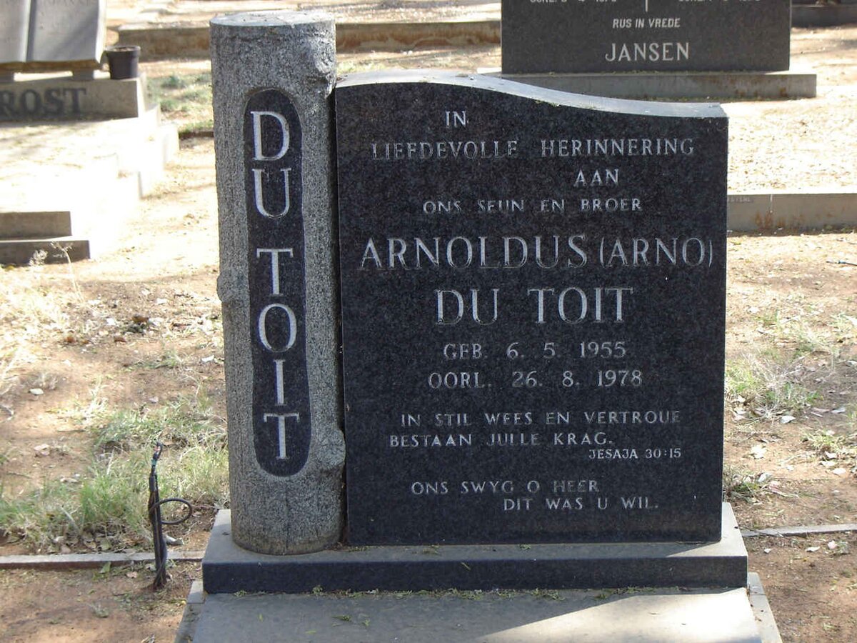 TOIT Arnoldus, du 1955-1978