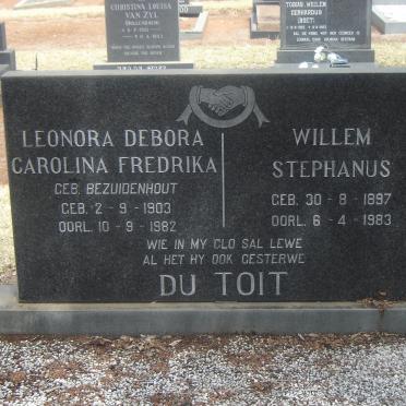 TOIT Willem Stephanus 1897-1983 &amp; Leonora Debora Carolina Fredrika BEZUIDENHOUT 1903-1982 