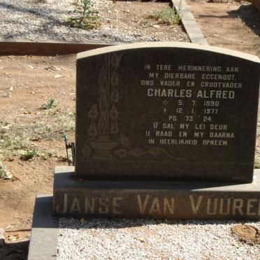 VUUREN Charles Alfred, Janse van 1890-1977
