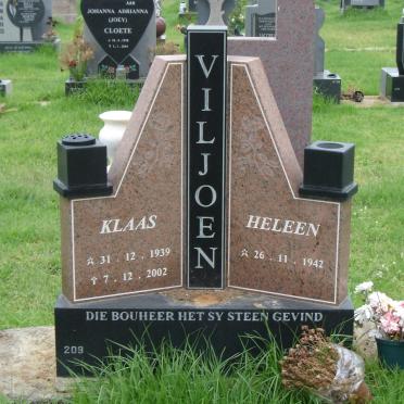 VILJOEN Klaas 1939-2002 &amp; Heleen 1942-