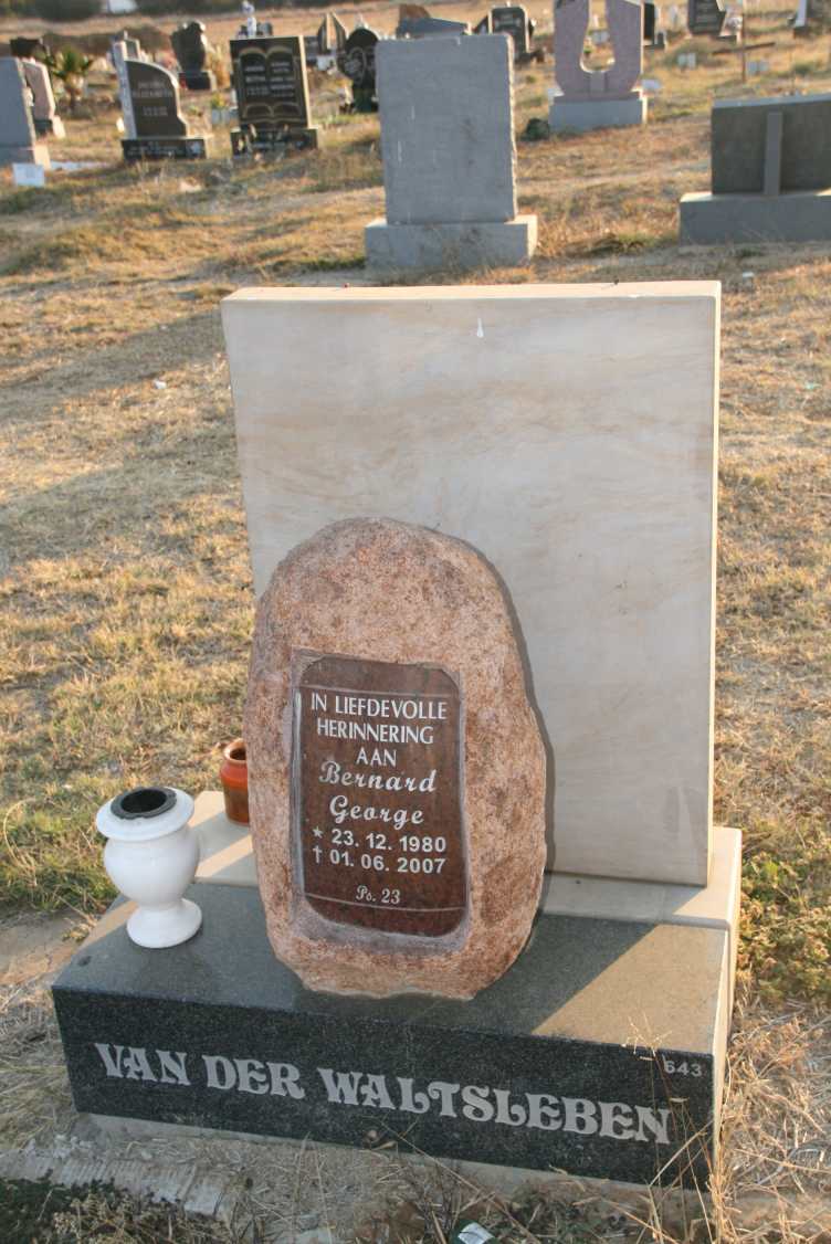 WALTSLEBEN Bernard George, van der 1980-2007