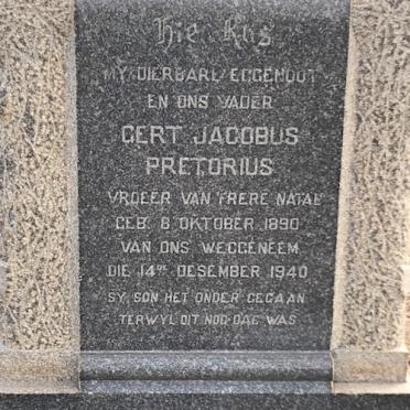 PRETORIUS Gert Jacobus 1890-1940