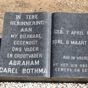 BOTHMA Abraham Carel 1887-1962