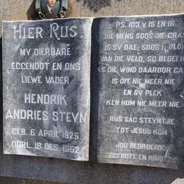 STEYN Hendrik Andries 1925-1952