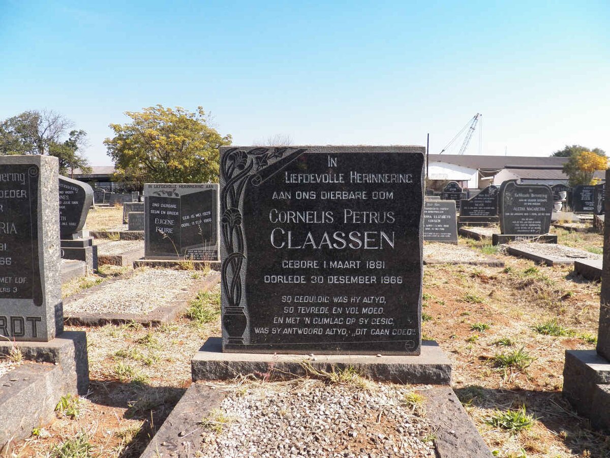 CLAASSEN Cornelis Petrus 1881-1966